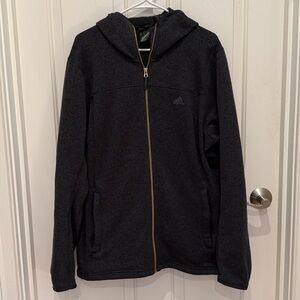 Adidas Charcoal Full-Zip Hoodie
